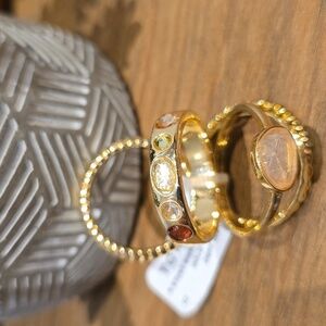 Torrid - Stone Ring Set, Gold Tone, Size 12​​​​